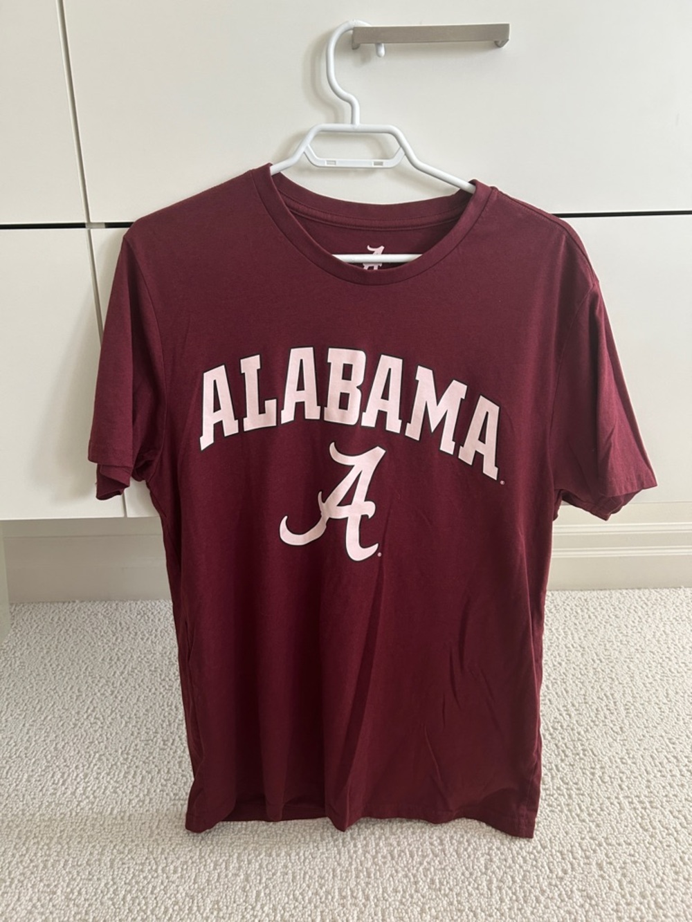 University of Alabama Crewneck Logo Tee - Maroon